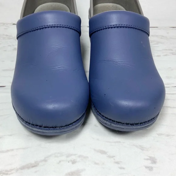 Dansko LT Pro Clogs Women’s Size 41 US 10.5-11 Blue Smooth Leather. - Picture 6 of 12